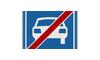 RVV Verkeersbord G4 - Einde autoweg auto blauw bordbreed